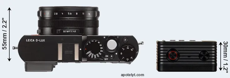 Compare D-LUX Typ 109 versus RX0 top