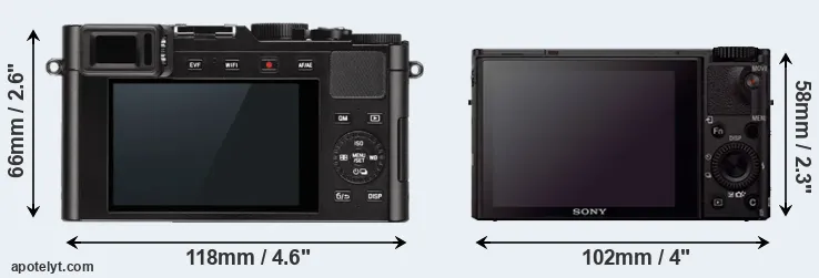 Comparison D-LUX Typ 109 or RX100 III rear