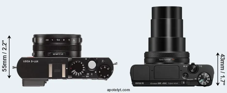 Compare D-LUX Typ 109 versus RX100 VI top