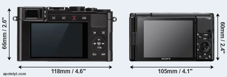Comparison D-LUX Typ 109 or ZV-1 rear