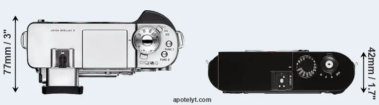 Compare Digilux 3 versus M Typ 262 top