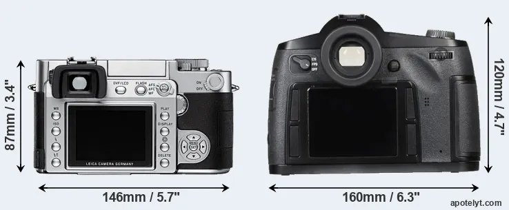 Comparison Digilux 3 or S Typ 007 rear