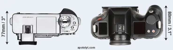 Compare Digilux 3 versus S Typ 007 top
