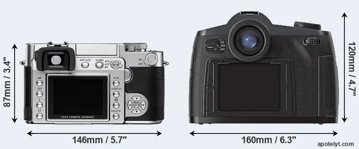 Comparison Digilux 3 or S2 rear