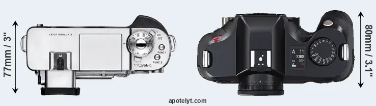 Compare Digilux 3 versus S2 top
