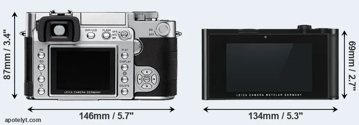 Comparison Digilux 3 or TL rear