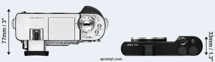 Compare Digilux 3 versus TL2 top