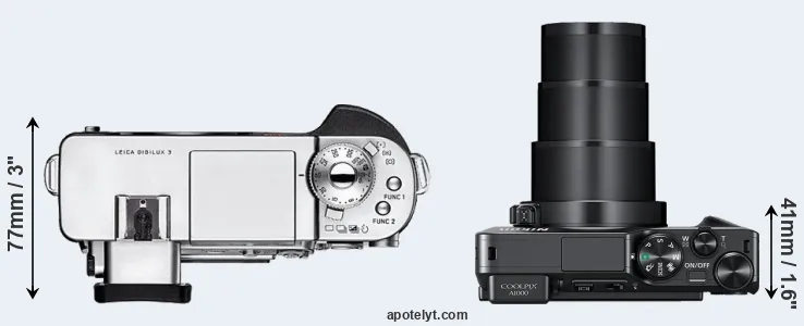 Compare Digilux 3 versus A1000 top