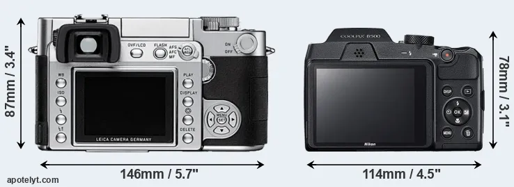 Comparison Digilux 3 or B500 rear