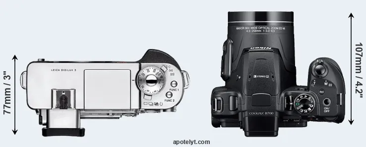Compare Digilux 3 versus B700 top