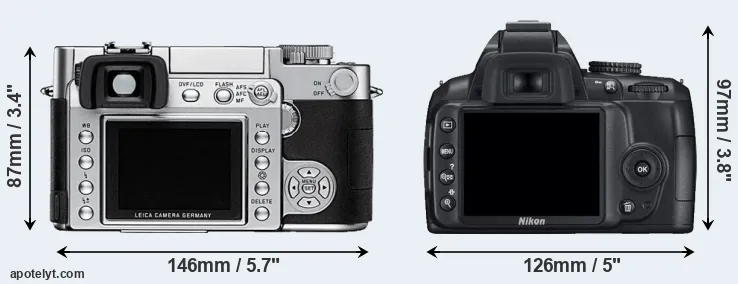 Comparison Digilux 3 or D3000 rear