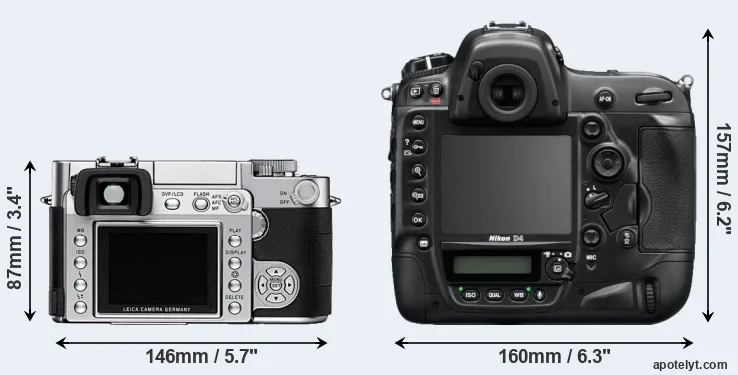 Comparison Digilux 3 or D4 rear