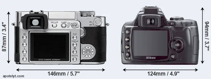 Comparison Digilux 3 or D40X rear