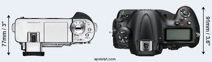 Compare Digilux 3 versus D4S top