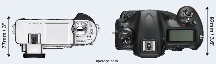 Compare Digilux 3 versus D5 top