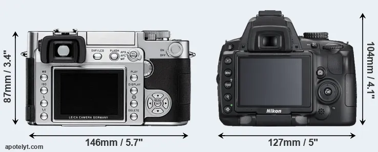 Comparison Digilux 3 or D5000 rear