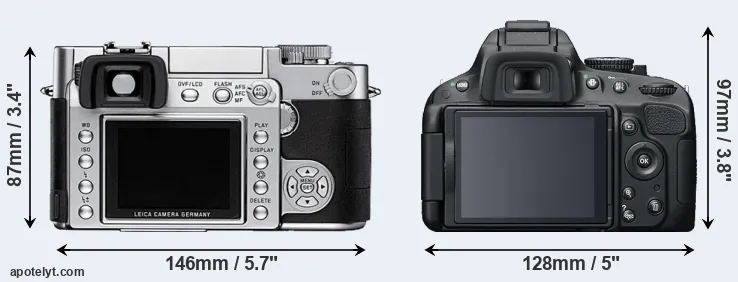 Comparison Digilux 3 or D5100 rear