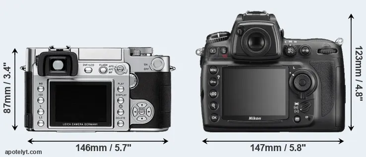 Comparison Digilux 3 or D700 rear