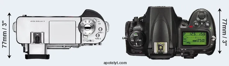 Compare Digilux 3 versus D700 top