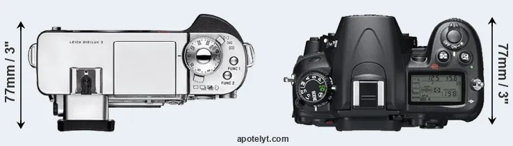 Compare Digilux 3 versus D7000 top