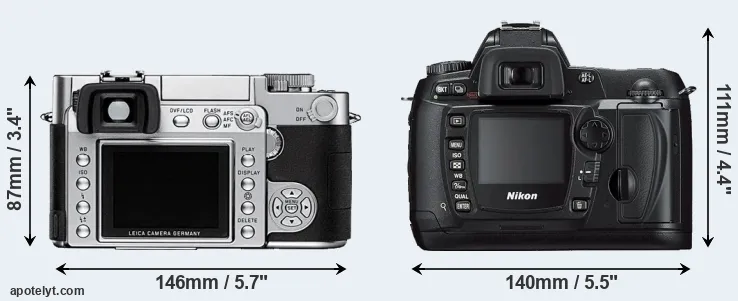 Comparison Digilux 3 or D70s rear
