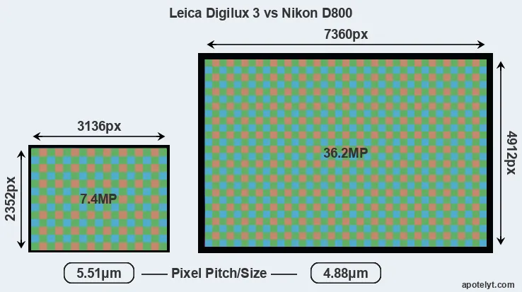 Digilux 3 versus D800 MP