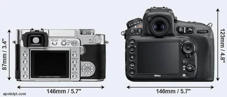 Comparison Digilux 3 or D810 rear