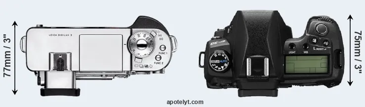 Compare Digilux 3 versus E-30 top