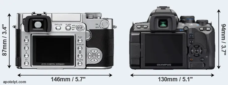 Comparison Digilux 3 or E-620 rear