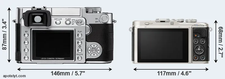 Comparison Digilux 3 or E-PL9 rear