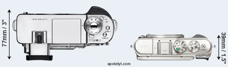 Compare Digilux 3 versus E-PL9 top