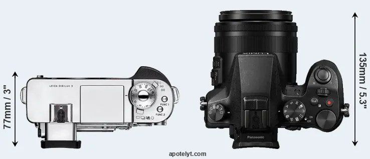 Compare Digilux 3 versus FZ2000 top