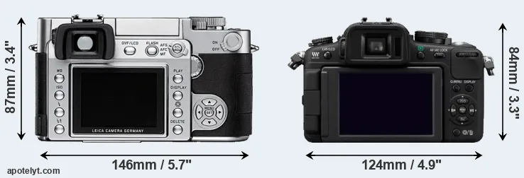 Comparison Digilux 3 or G2 rear