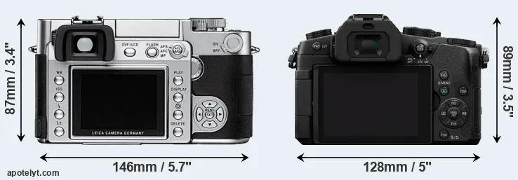 Comparison Digilux 3 or G85 rear