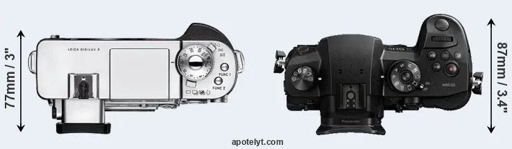 Compare Digilux 3 versus GH5 top