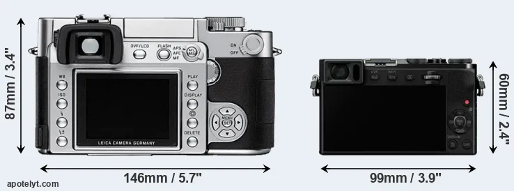 Comparison Digilux 3 or GM5 rear
