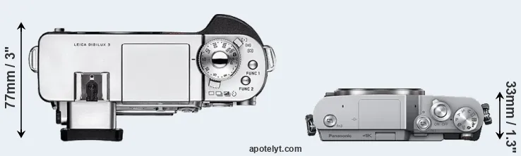 Compare Digilux 3 versus GX800 top