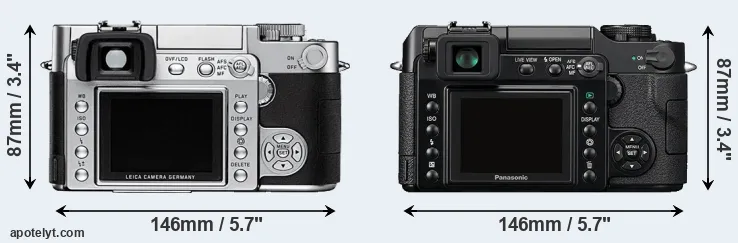 Comparison Digilux 3 or L1 rear