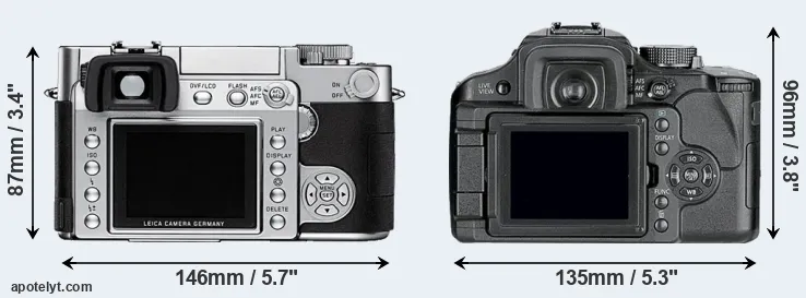 Comparison Digilux 3 or L10 rear