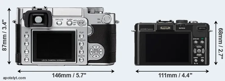 Comparison Digilux 3 or LX7 rear