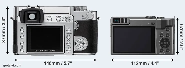 Comparison Digilux 3 or ZS70 rear