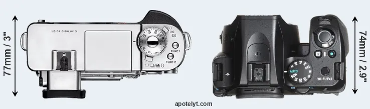 Compare Digilux 3 versus K-70 top