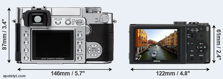 Comparison Digilux 3 or MX-1 rear