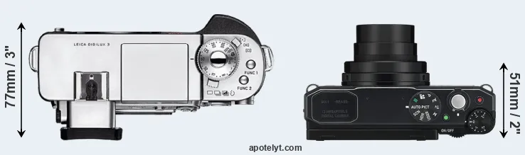 Compare Digilux 3 versus MX-1 top