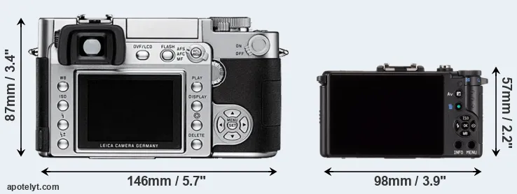 Comparison Digilux 3 or Pentax Q rear