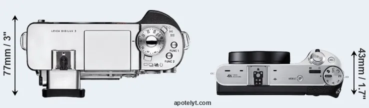 Compare Digilux 3 versus NX500 top