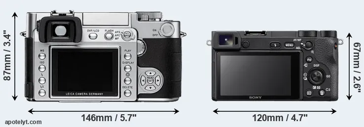 Comparison Digilux 3 or A6500 rear