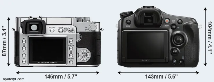 Comparison Digilux 3 or A68 rear