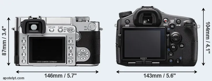 Comparison Digilux 3 or A77 II rear