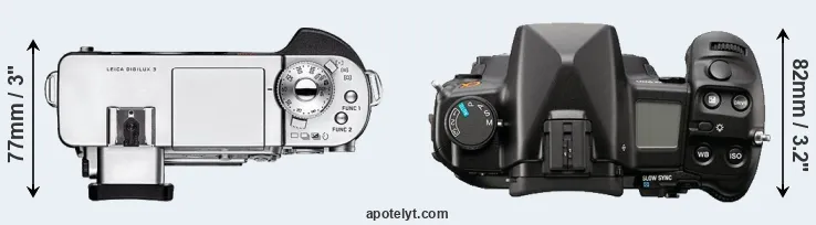 Compare Digilux 3 versus A900 top